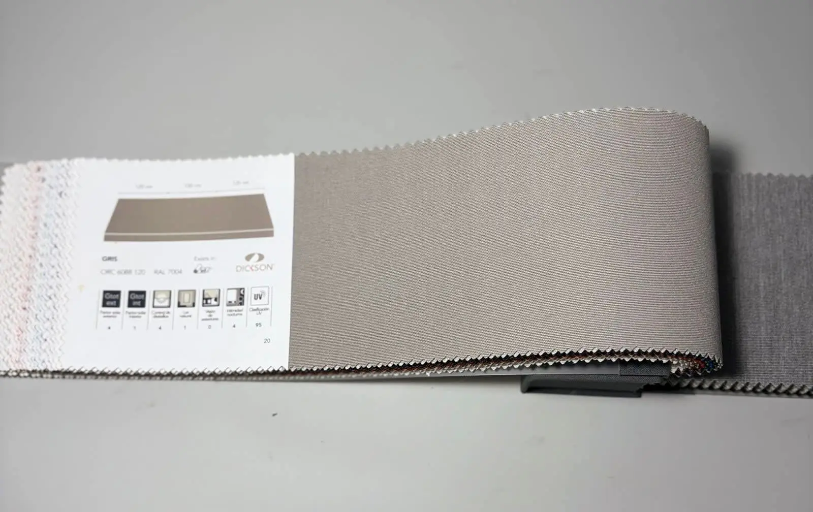 muestra de lona lisa